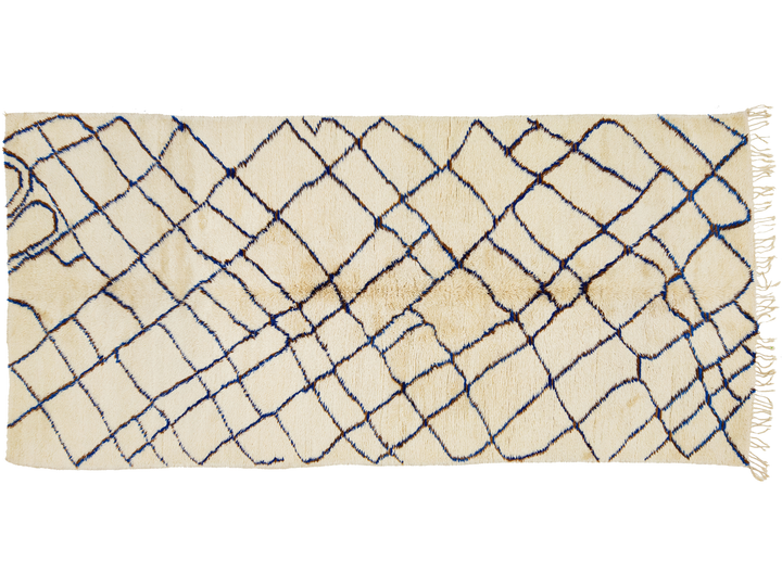 Modern Moroccan Wool Rug 6 X 13