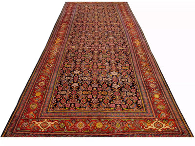 Antique Malayer Wool Runner 7 X 19