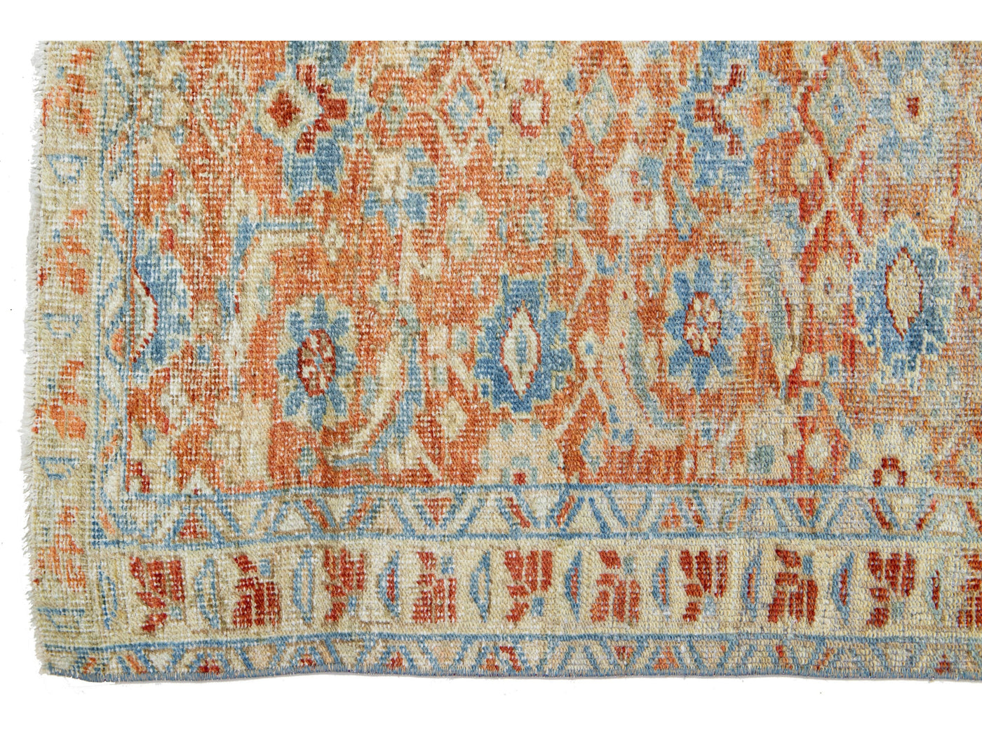 Antique Heriz Wool Runner 3 X 14