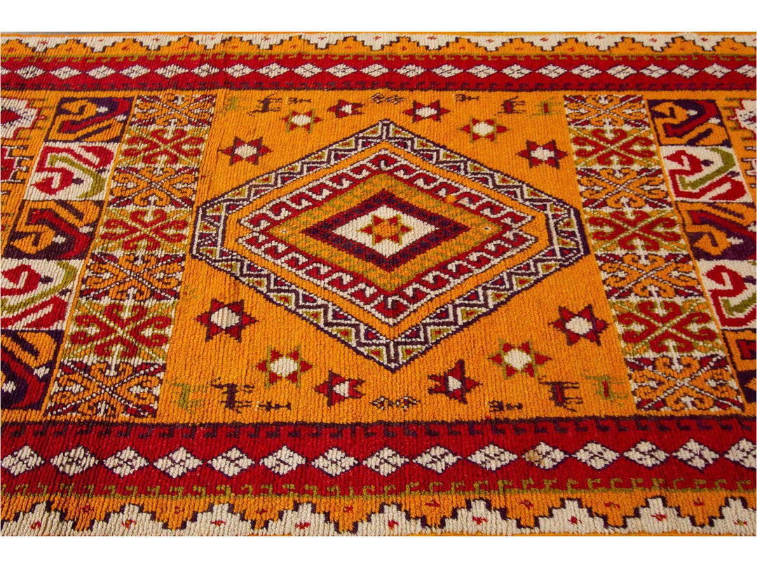 Vintage Moroccan Tribal Wool Rug 5 X 11