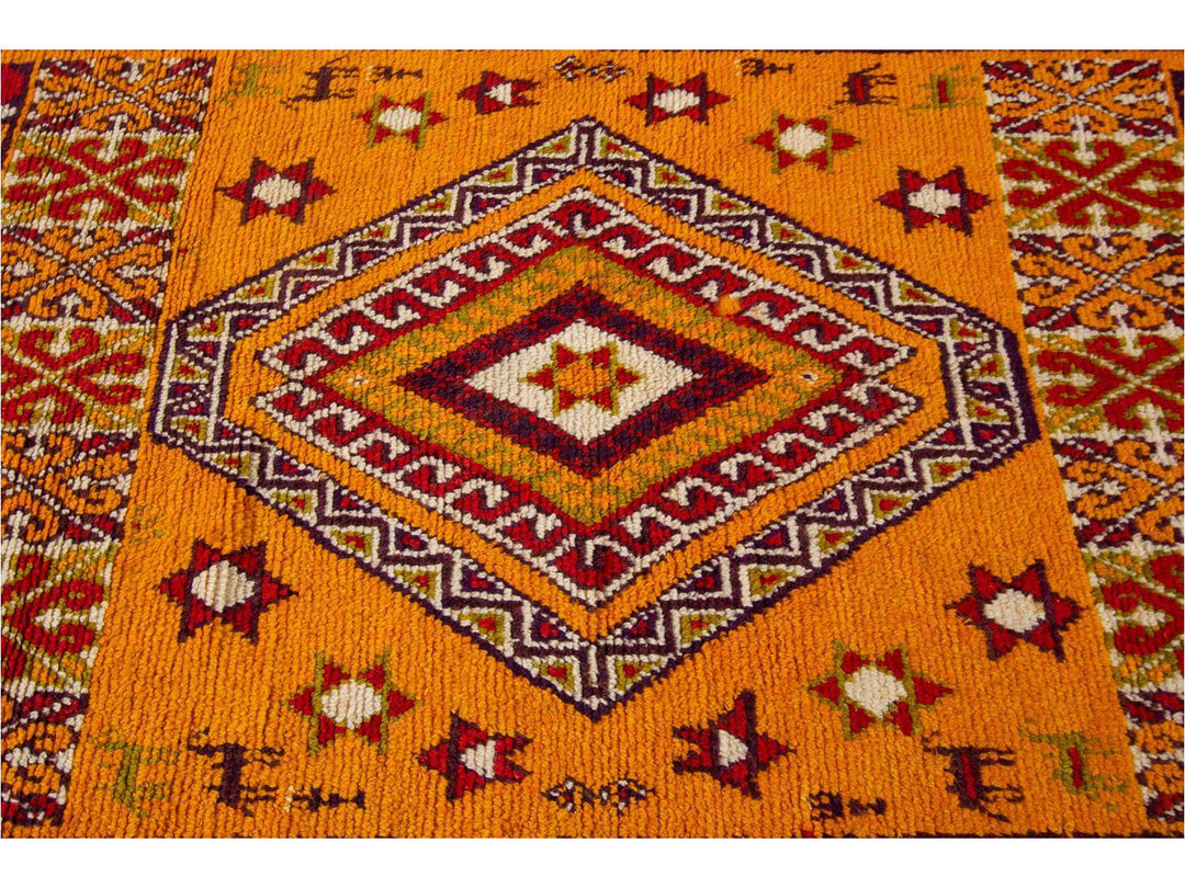 Vintage Moroccan Tribal Wool Rug 5 X 11