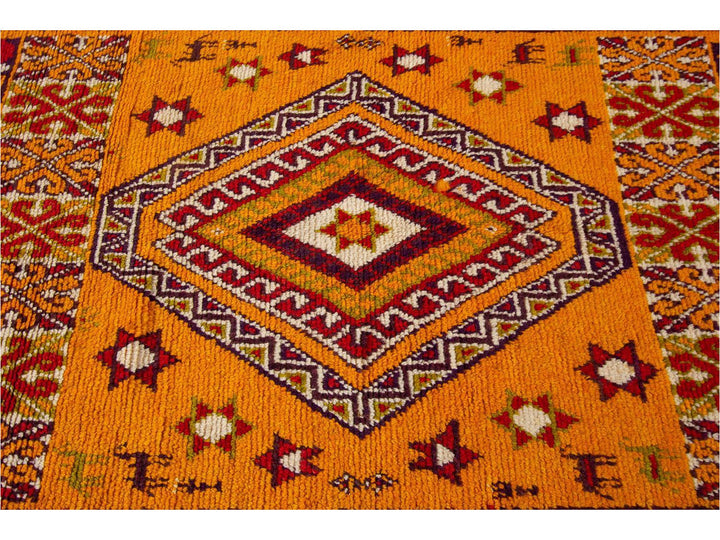 Vintage Moroccan Tribal Wool Rug 5 X 11