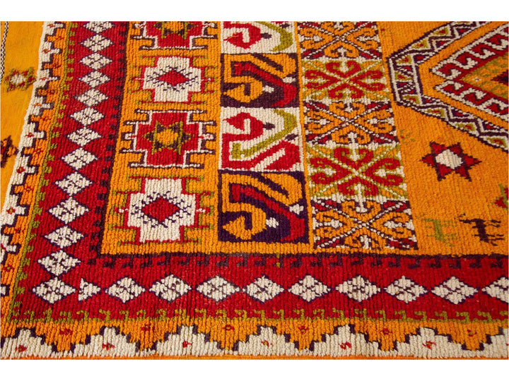 Vintage Moroccan Tribal Wool Rug 5 X 11