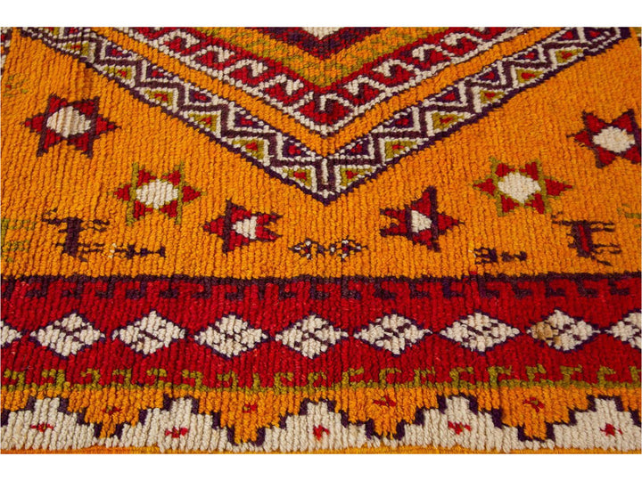 Vintage Moroccan Tribal Wool Rug 5 X 11