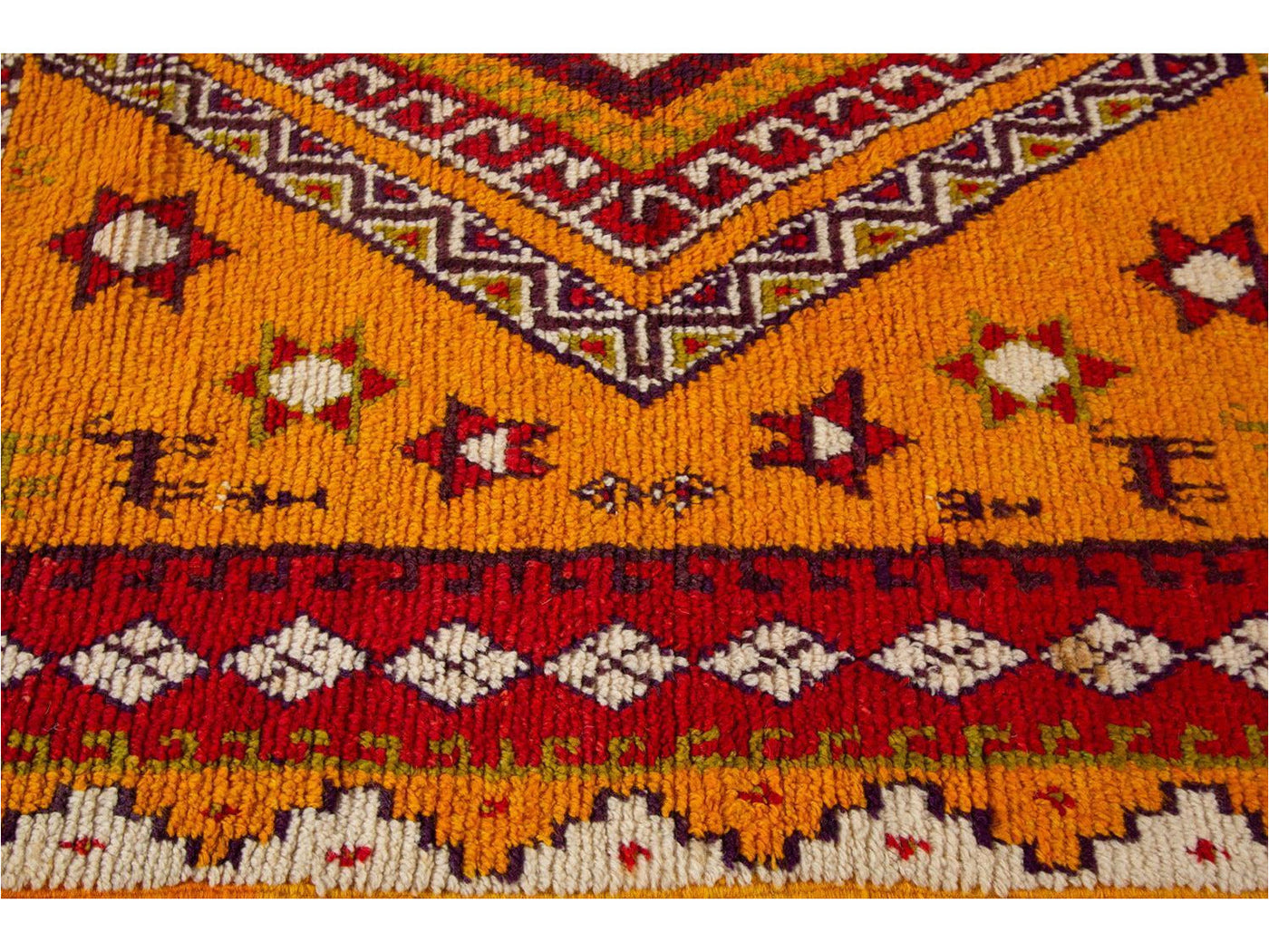Vintage Moroccan Tribal Wool Rug 5 X 11