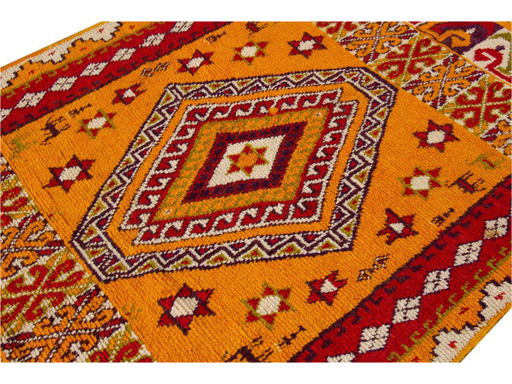 Vintage Moroccan Tribal Wool Rug 5 X 11