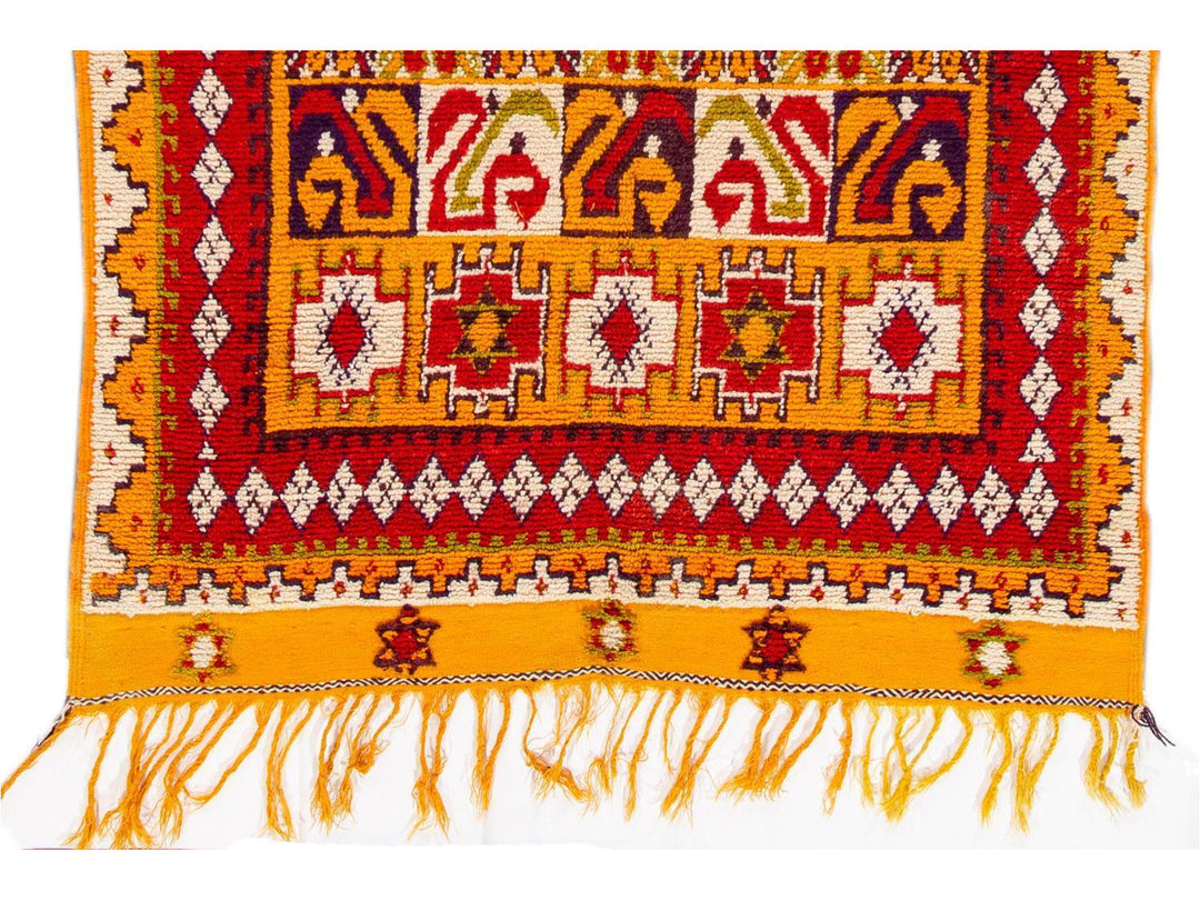 Vintage Moroccan Tribal Wool Rug 5 X 11