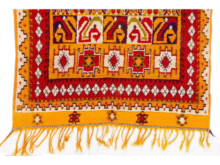 Vintage Moroccan Tribal Wool Rug 5 X 11