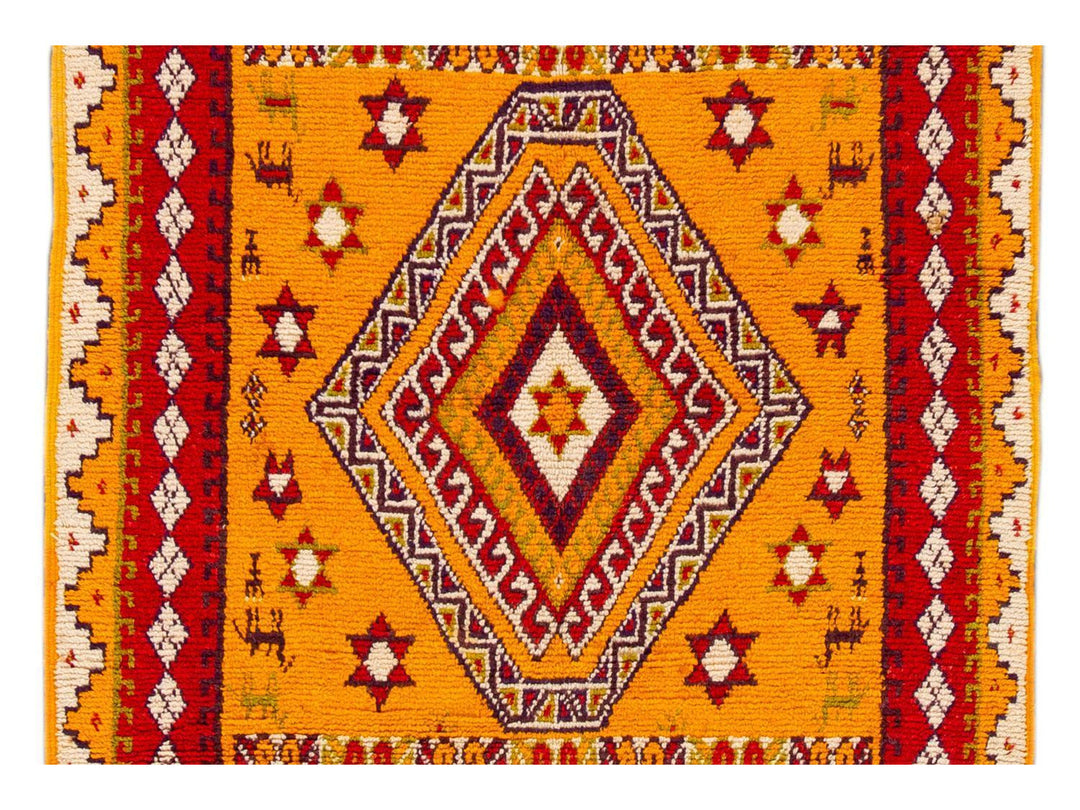 Vintage Moroccan Tribal Wool Rug 5 X 11