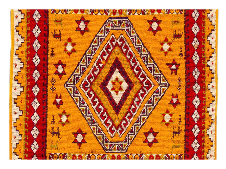 Vintage Moroccan Tribal Wool Rug 5 X 11