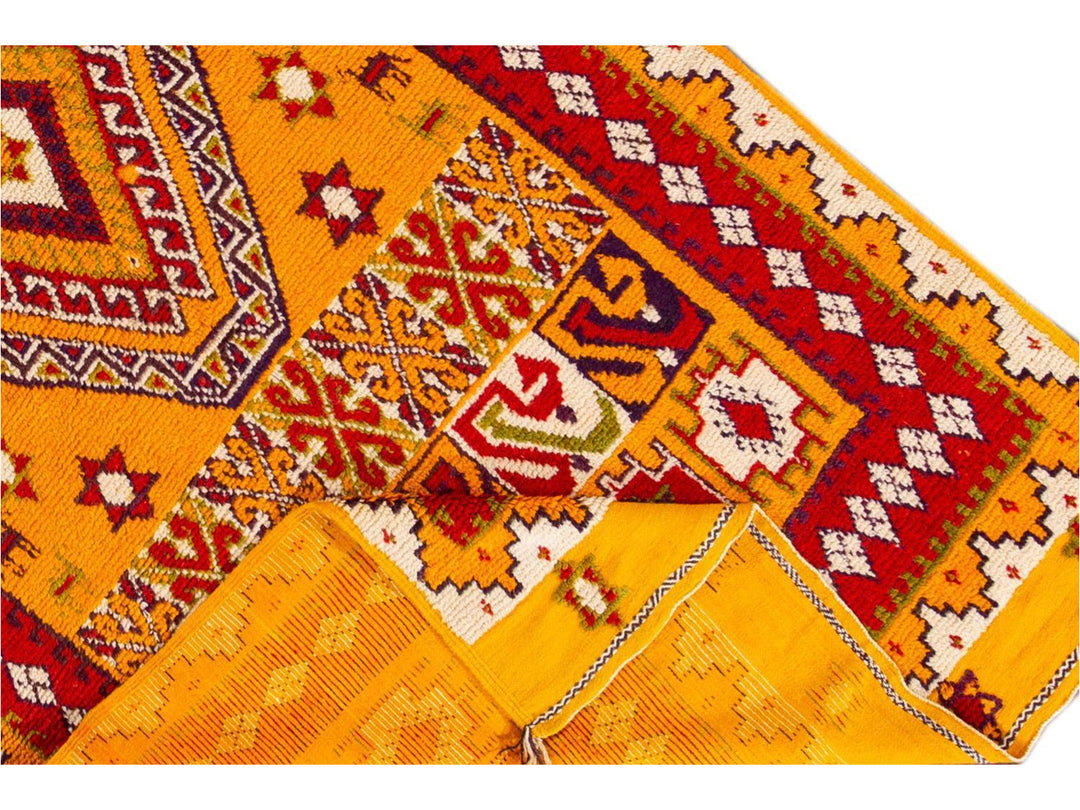 Vintage Moroccan Tribal Wool Rug 5 X 11