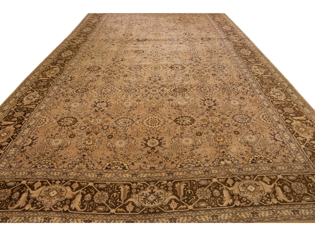 Antique Tabriz Wool Rug 11 X 19