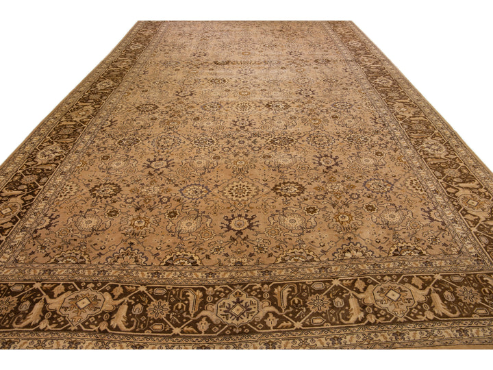 Antique Tabriz Wool Rug 11 X 19