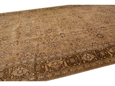 Antique Tabriz Wool Rug 11 X 19