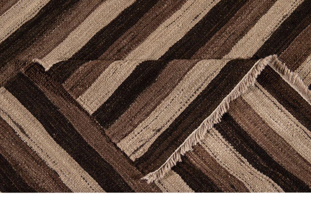 Contemporary Flatweave Wool Rug 9 X 12
