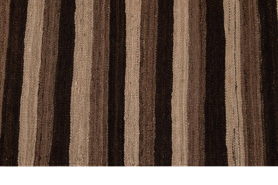 Contemporary Flatweave Wool Rug 9 X 12