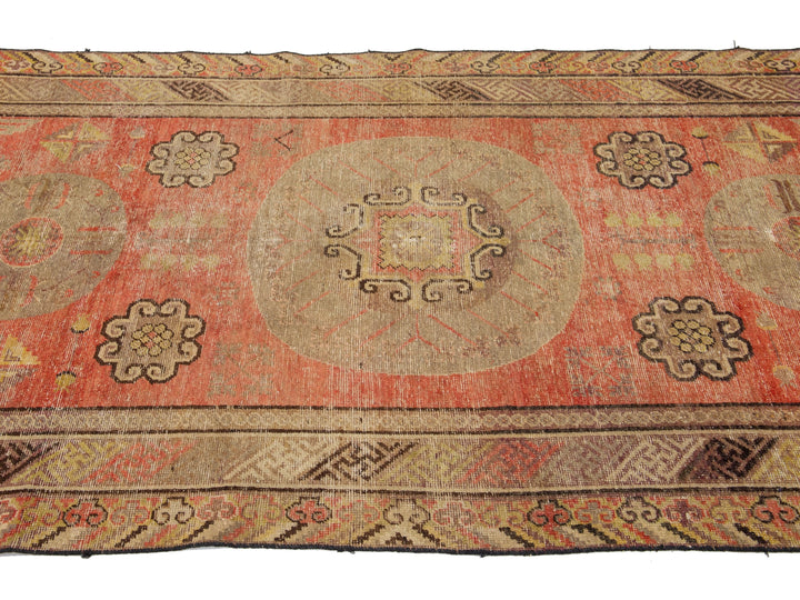 Antique Khotan Wool Rug 4 X 10