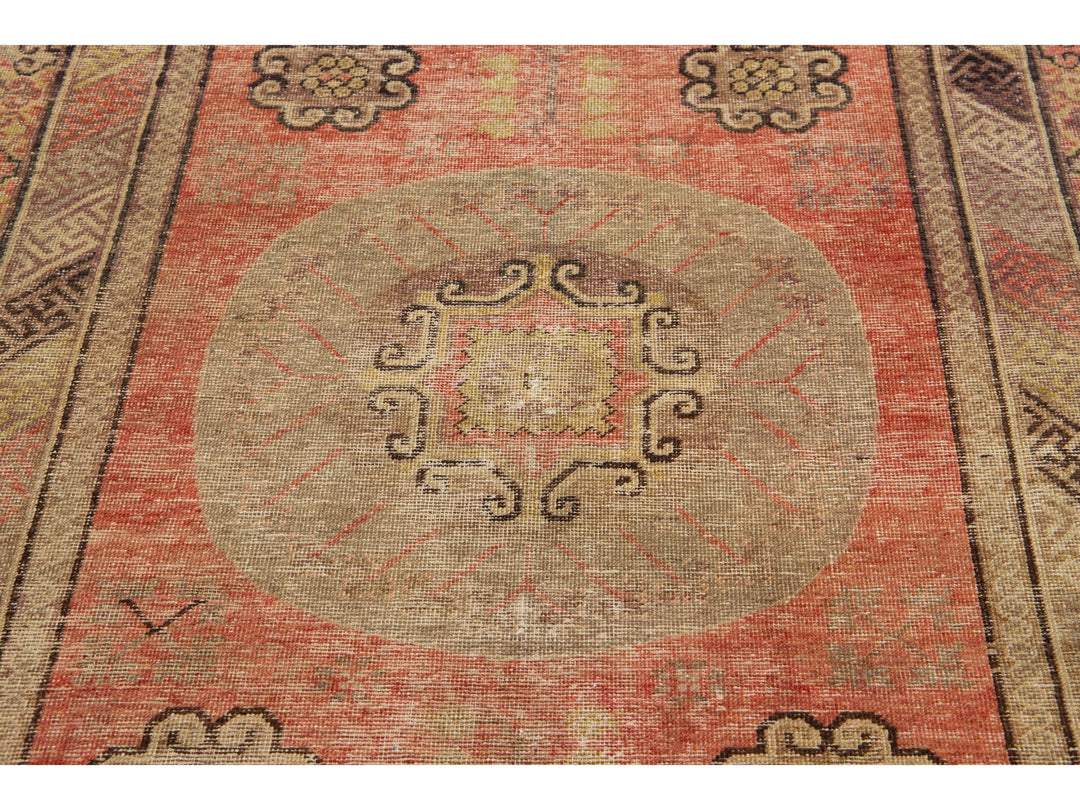 Antique Khotan Wool Rug 4 X 10