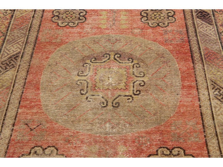 Antique Khotan Wool Rug 4 X 10