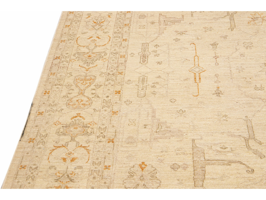 Modern Peshawar Wool Rug 7 X 9
