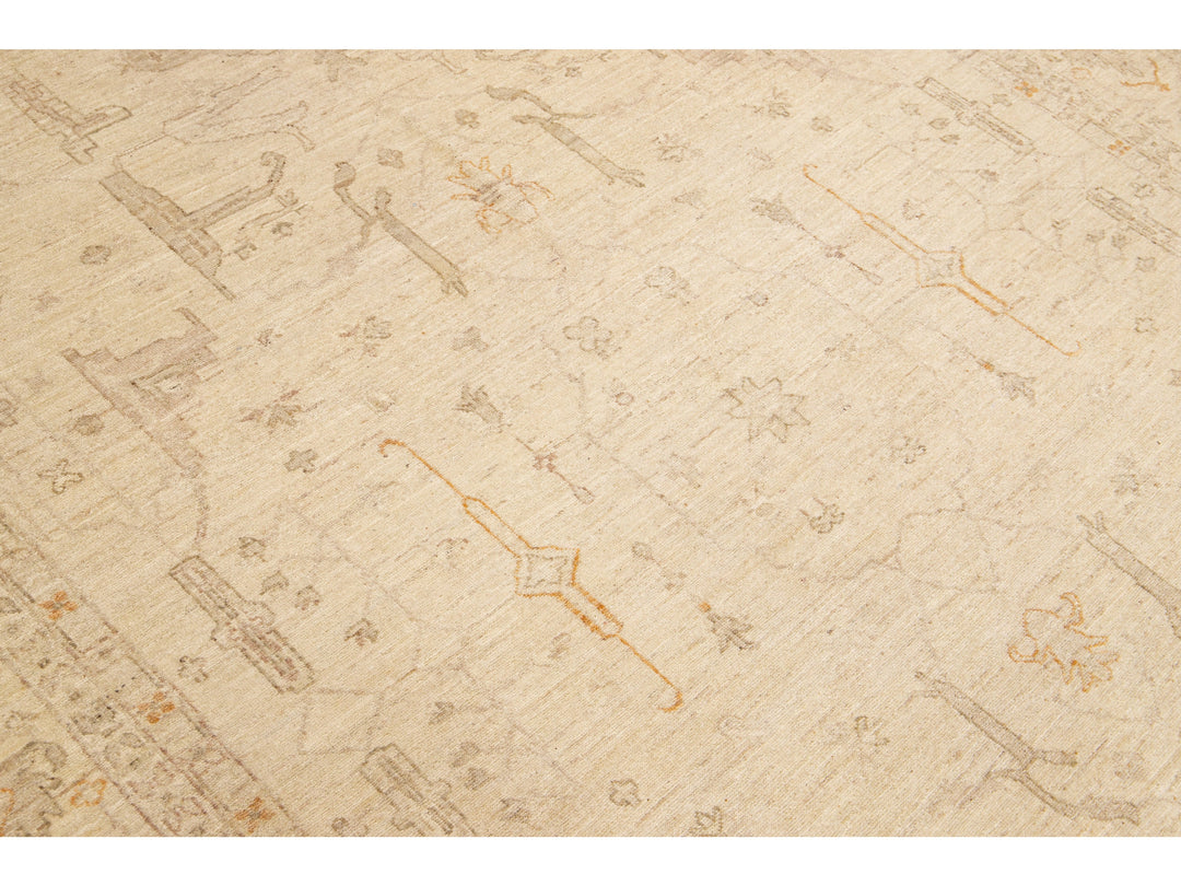 Modern Peshawar Wool Rug 7 X 9
