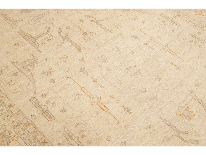 Modern Peshawar Wool Rug 7 X 9