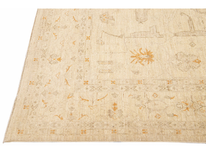 Modern Peshawar Wool Rug 7 X 9
