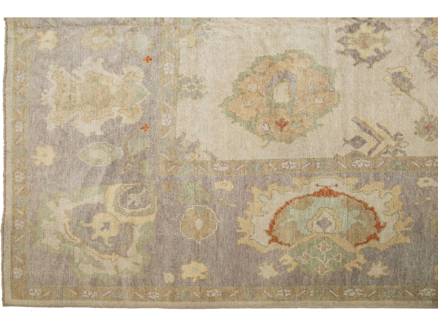 Contemporary Oushak Wool Rug 15 X 21