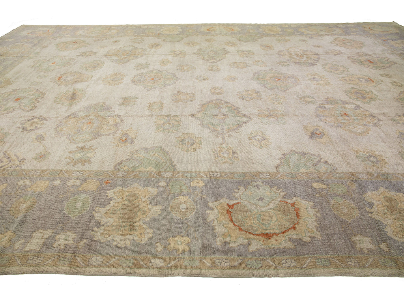 Contemporary Oushak Wool Rug 15 X 21