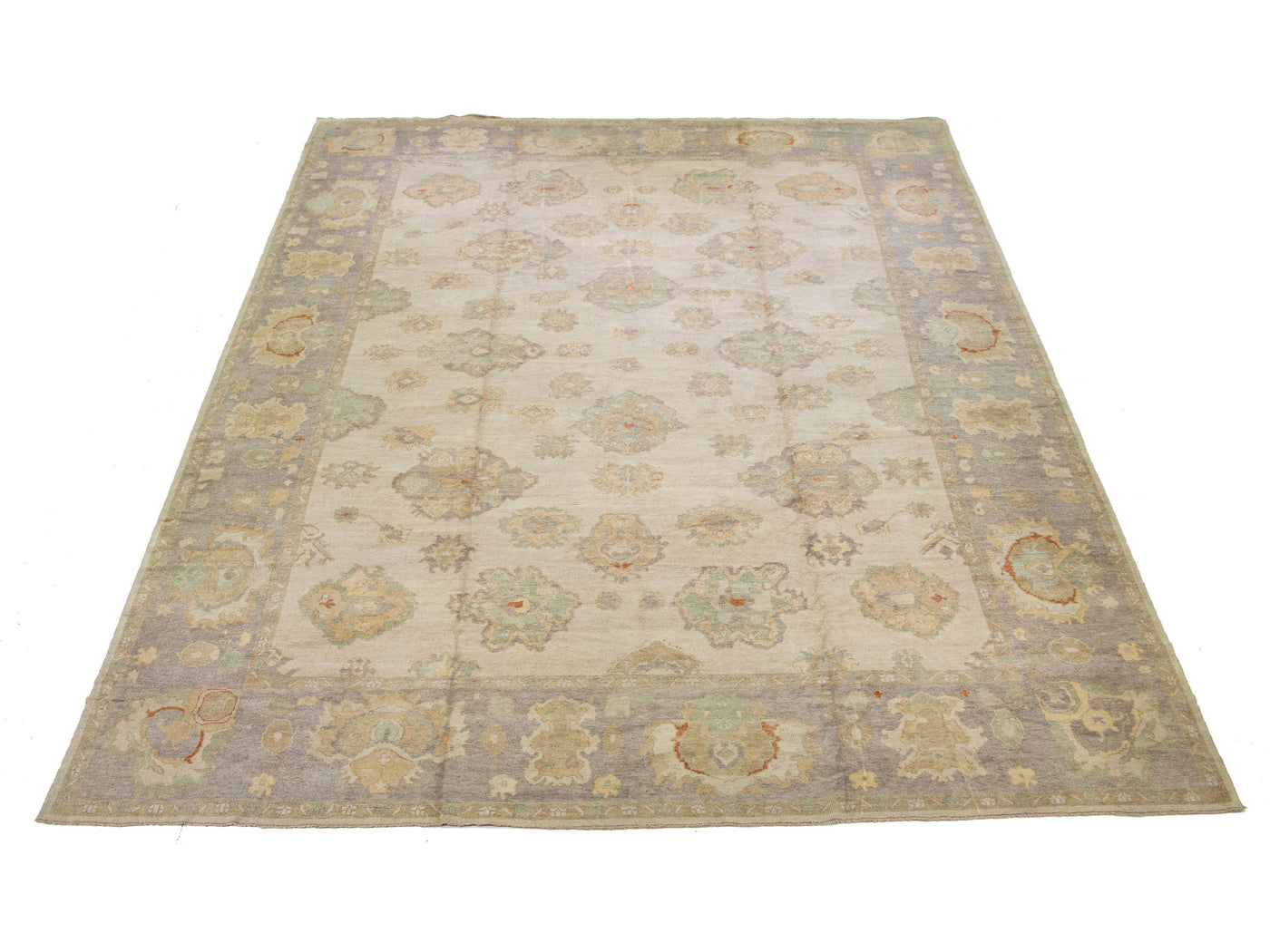 Contemporary Oushak Wool Rug 15 X 21