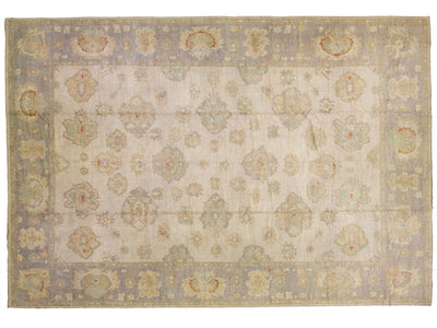 Contemporary Oushak Wool Rug 15 X 21