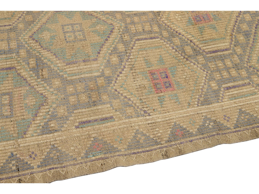 Vintage Soumak Wool Rug 6 X 10