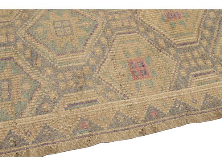 Vintage Soumak Wool Rug 6 X 10