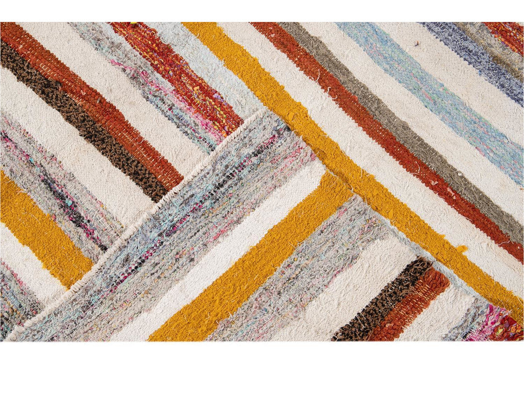 Vintage Kilim Wool Runner 5 X 12