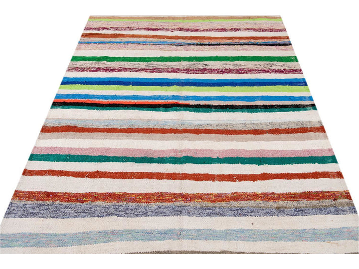 Vintage Kilim Wool Runner 5 X 12