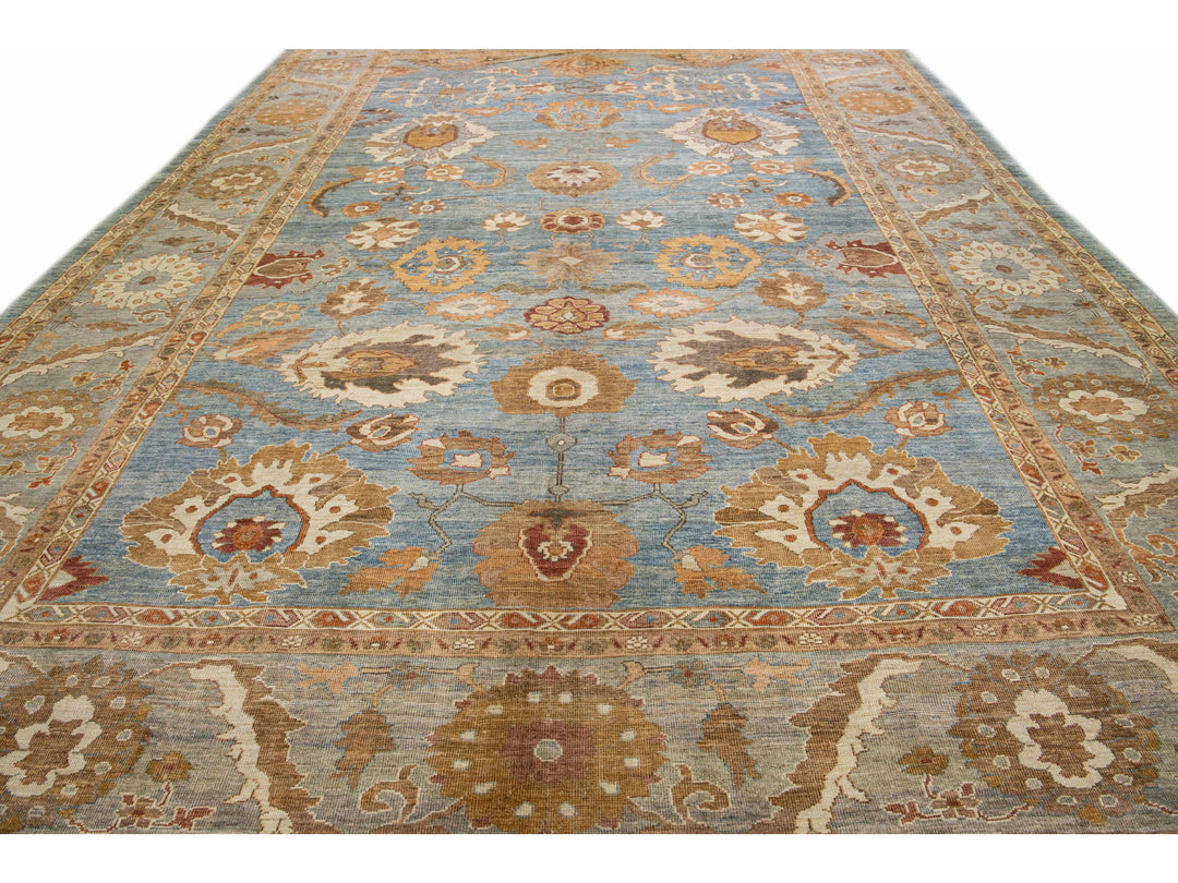 Modern Sultanabad Wool Rug 13 X 18