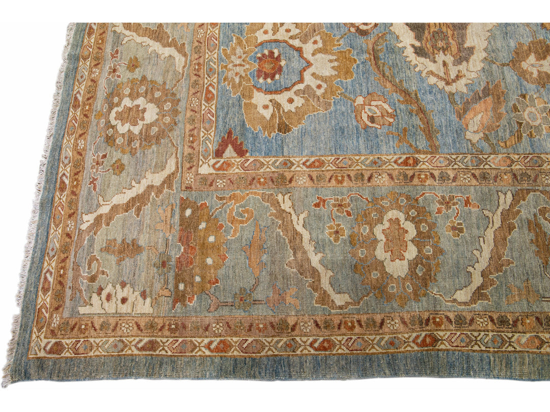 Modern Sultanabad Wool Rug 13 X 18