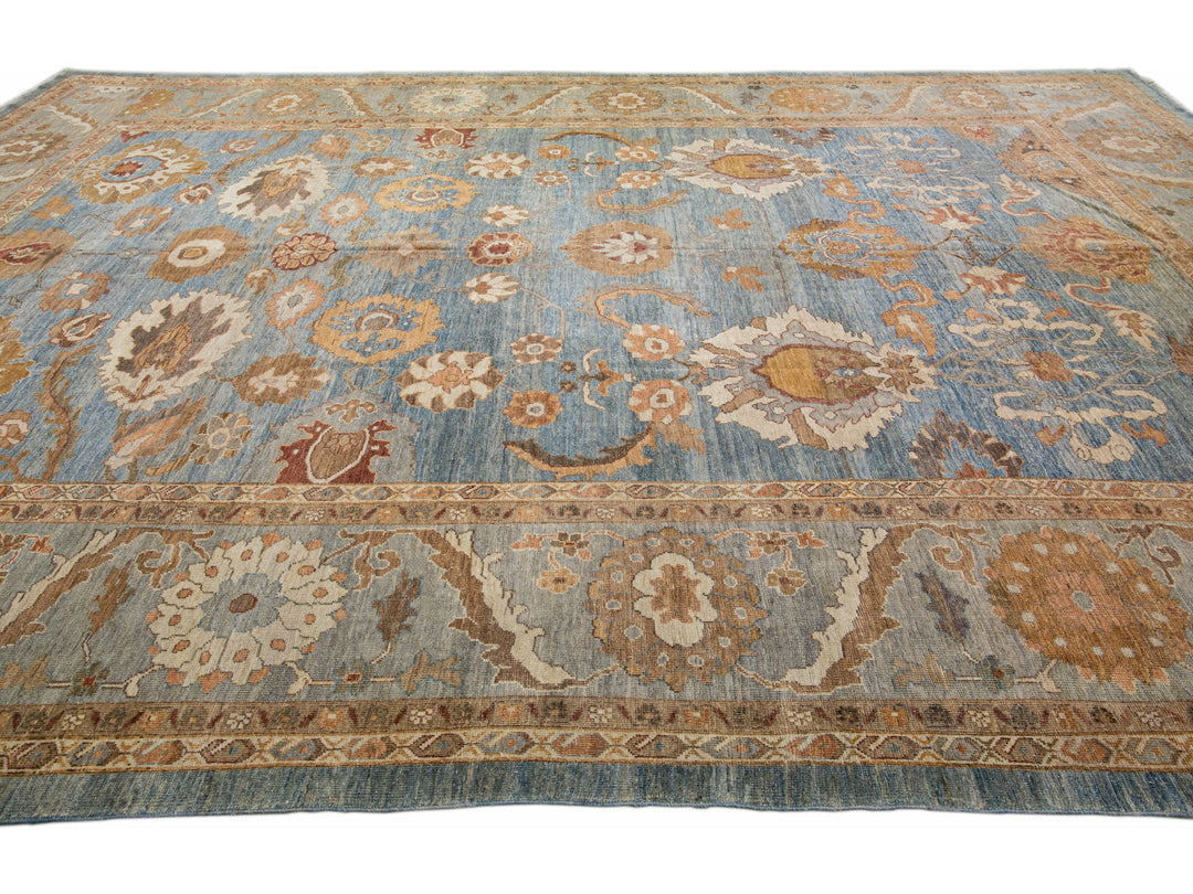 Modern Sultanabad Wool Rug 13 X 18