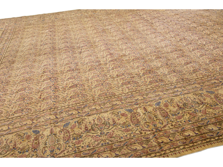 Antique Kerman Wool Rug 16 X 21