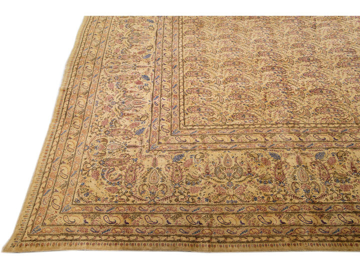 Antique Kerman Wool Rug 16 X 21