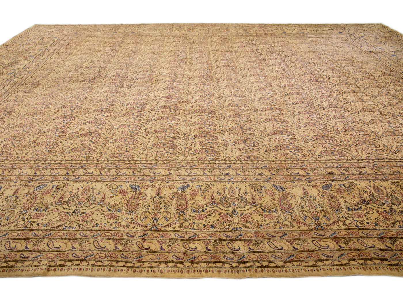 Antique Kerman Wool Rug 16 X 21