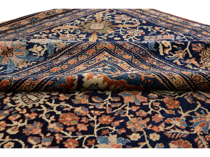 Antique Sarouk Wool Rug 11 X 21