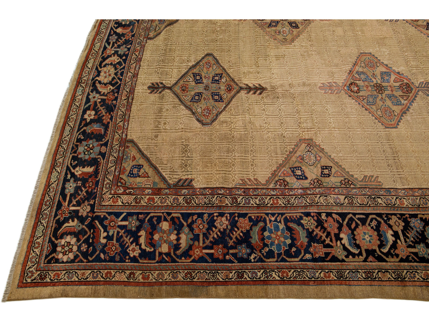 Antique Hamadan Wool Rug 14 X 24