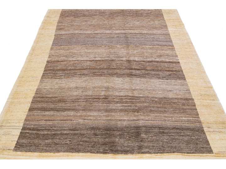 Modern Gabbeh Wool Rug 6 X 9