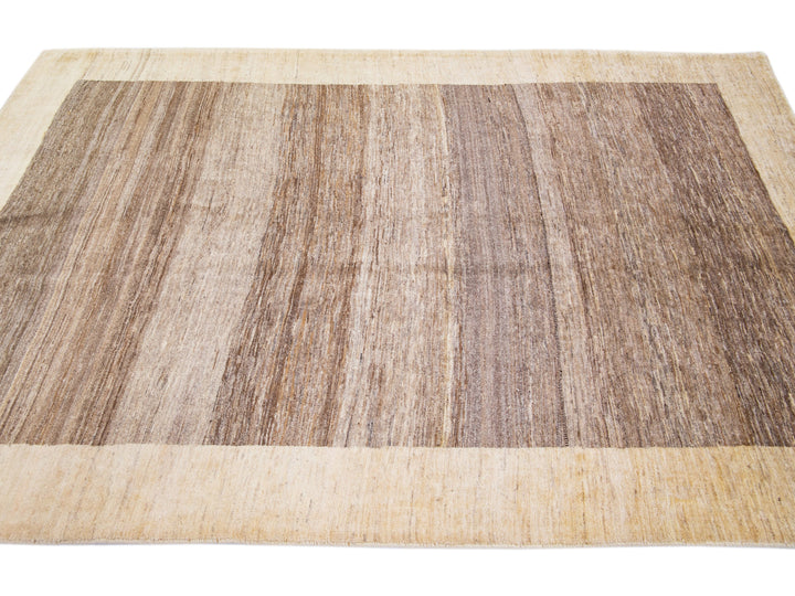 Modern Gabbeh Wool Rug 6 X 9
