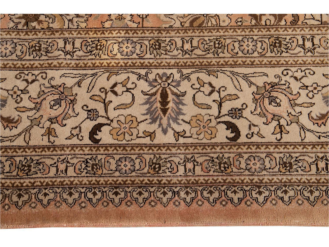 Antique Tabriz Wool Rug 11 X 18
