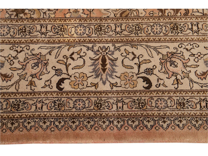 Antique Tabriz Wool Rug 11 X 18