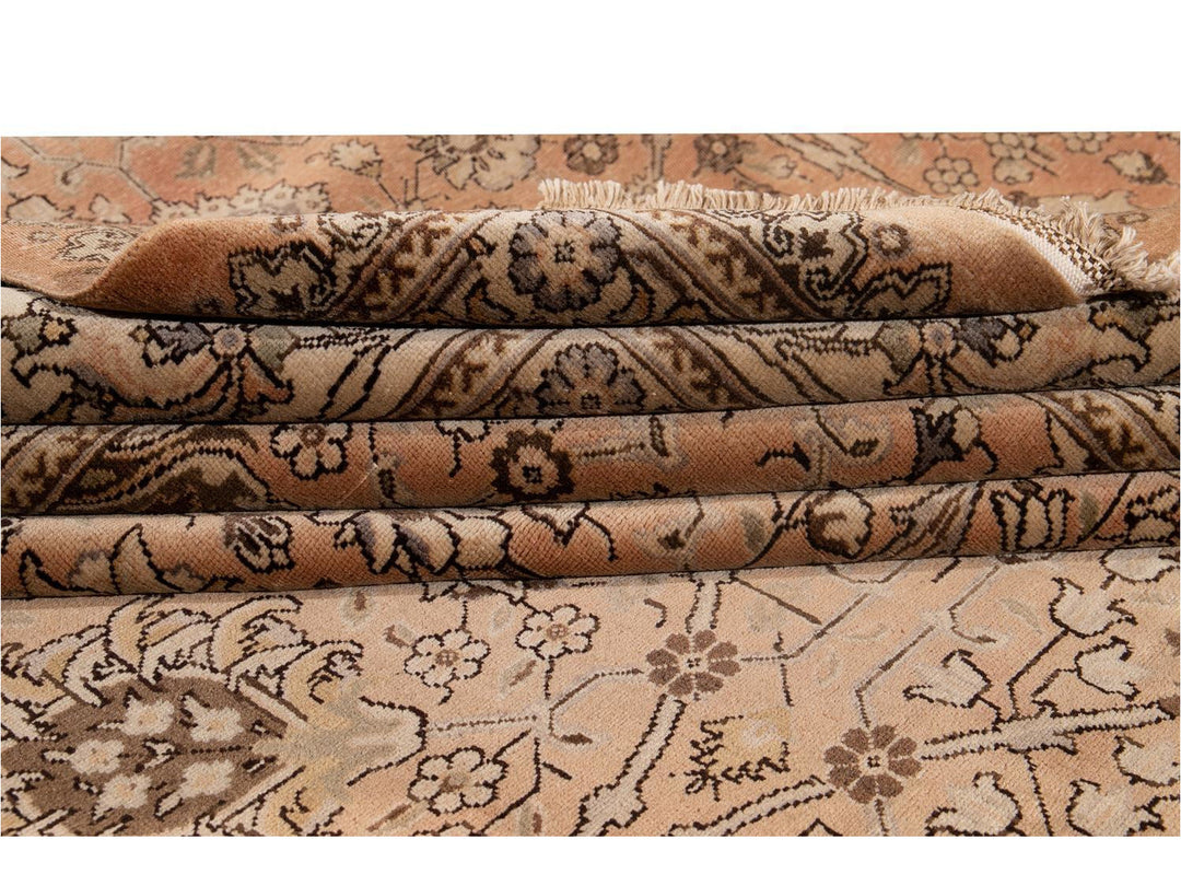 Antique Tabriz Wool Rug 11 X 18