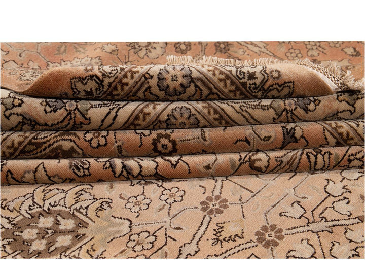 Antique Tabriz Wool Rug 11 X 18