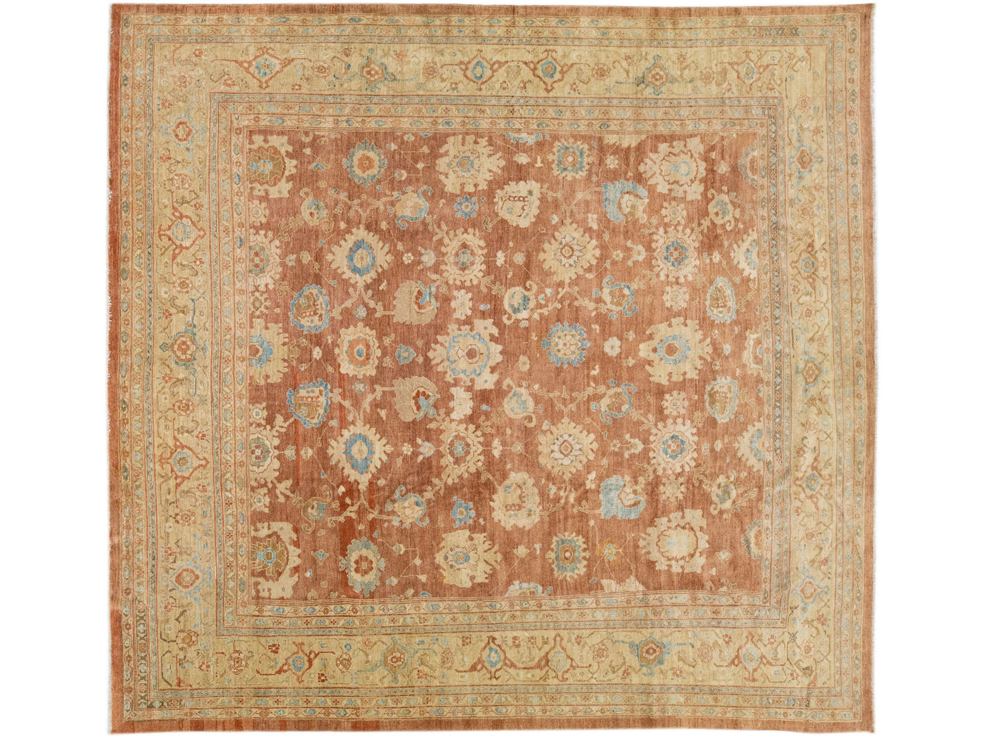 Modern Sultanabad Wool Rug 13 X 14